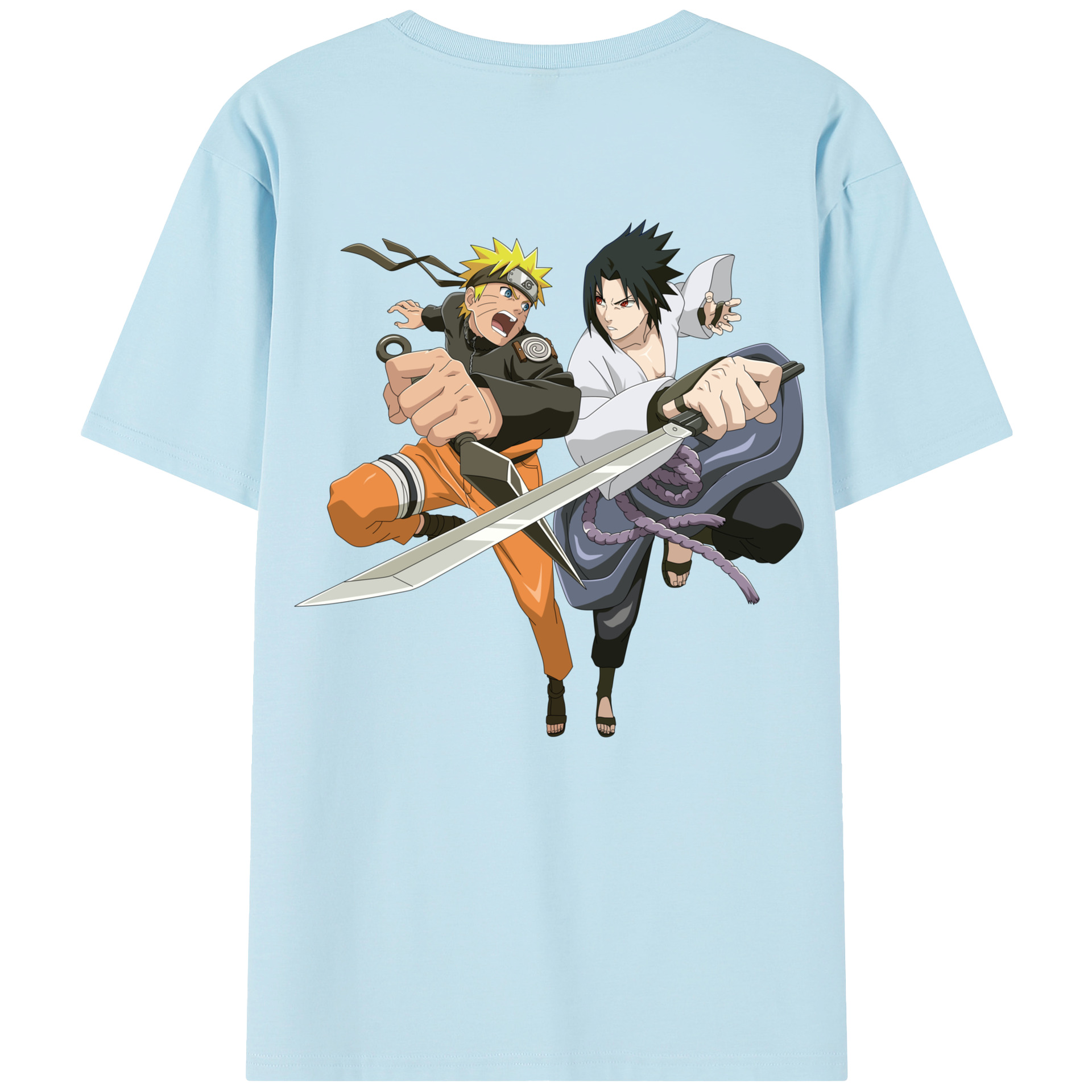 （画像用） NARUTO -ナルト- うずまき ナルト Uzumaki Naruto 綿100％半袖Tシャツ（背面プリント）